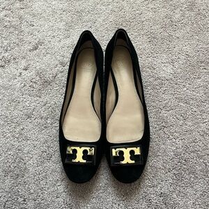Tory Burch Black Suede Pumps Size 10